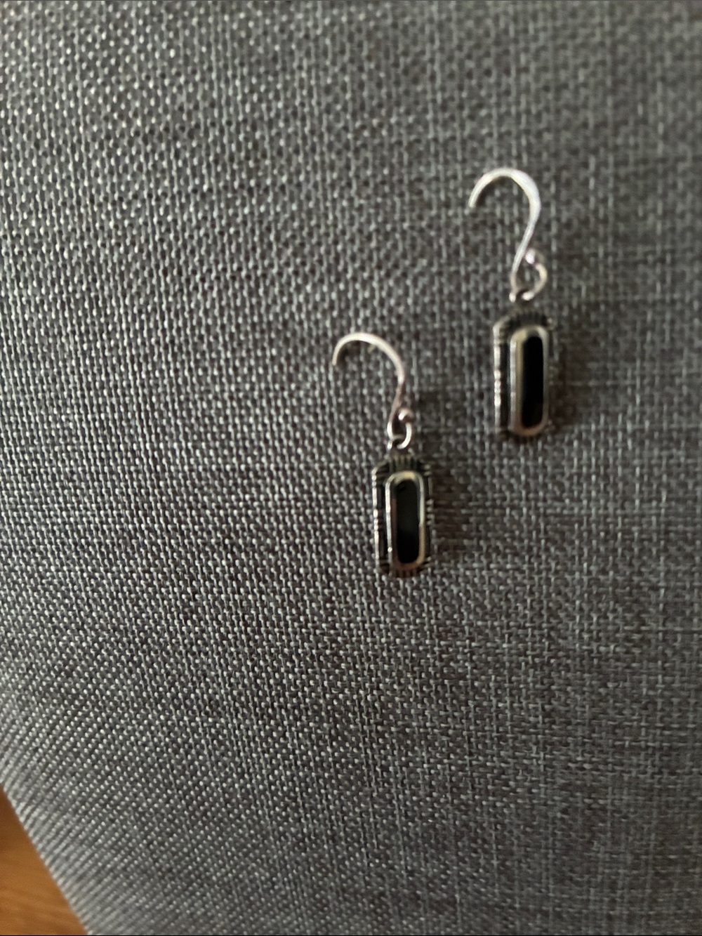 Sterling Silver Black Onyx Drop Earrings